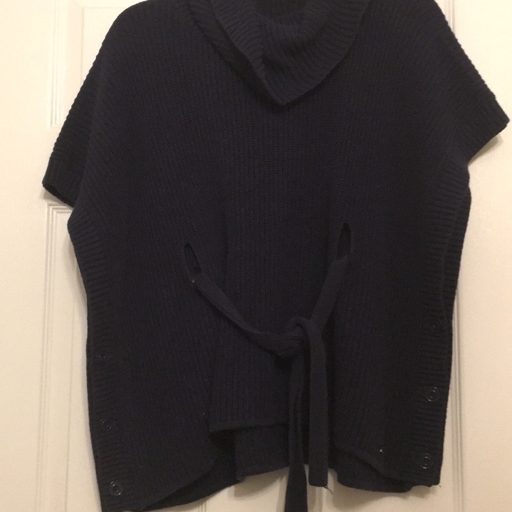 Turtle neck poncho